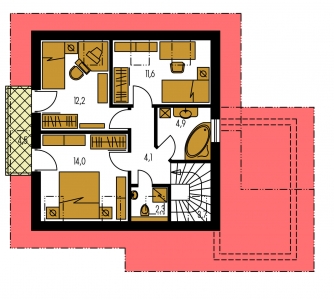 Image miroir | Plan de sol du premier étage - PREMIER 63